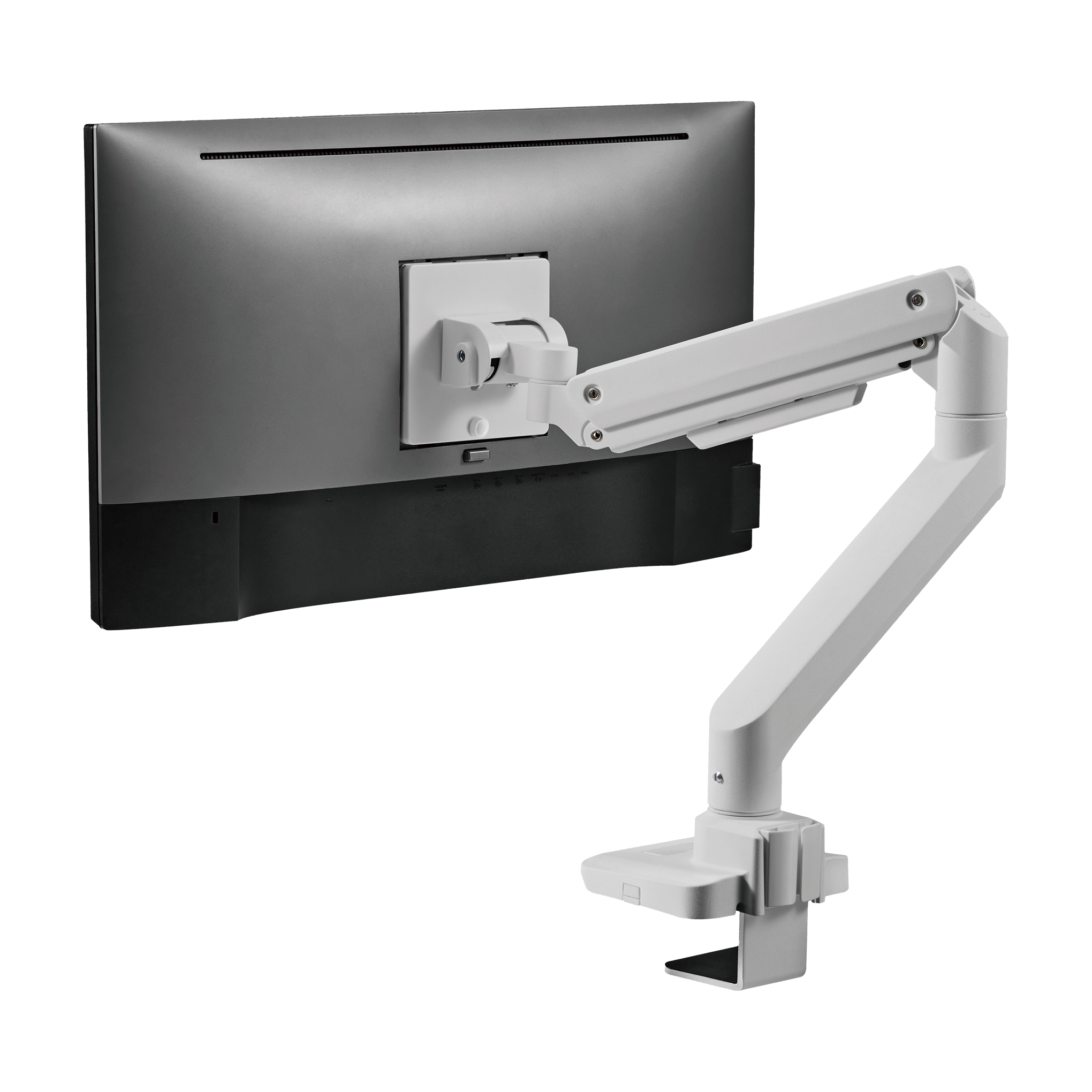 Monitor Arm Heavy-Duty Gas Spring (White) (4 Units) Monitor Mount - Jacob Bek