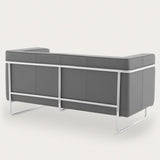 MO-77 Bauhaus Upholstered Sofa (Wayward Grey Leather) – Modern Designer 2 Seater Sofa - Marcel Olsen