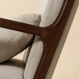 Lubian Mid-century Upholstered Armchair (Jaspe Grey Fabric) – Scandinavian Style Lounge Chair - Marcel Olsen