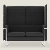 MO-150 High Back Upholstered Office Alcove Sofa (Black) – Modern Acoustic Privacy Seating - Marcel Olsen