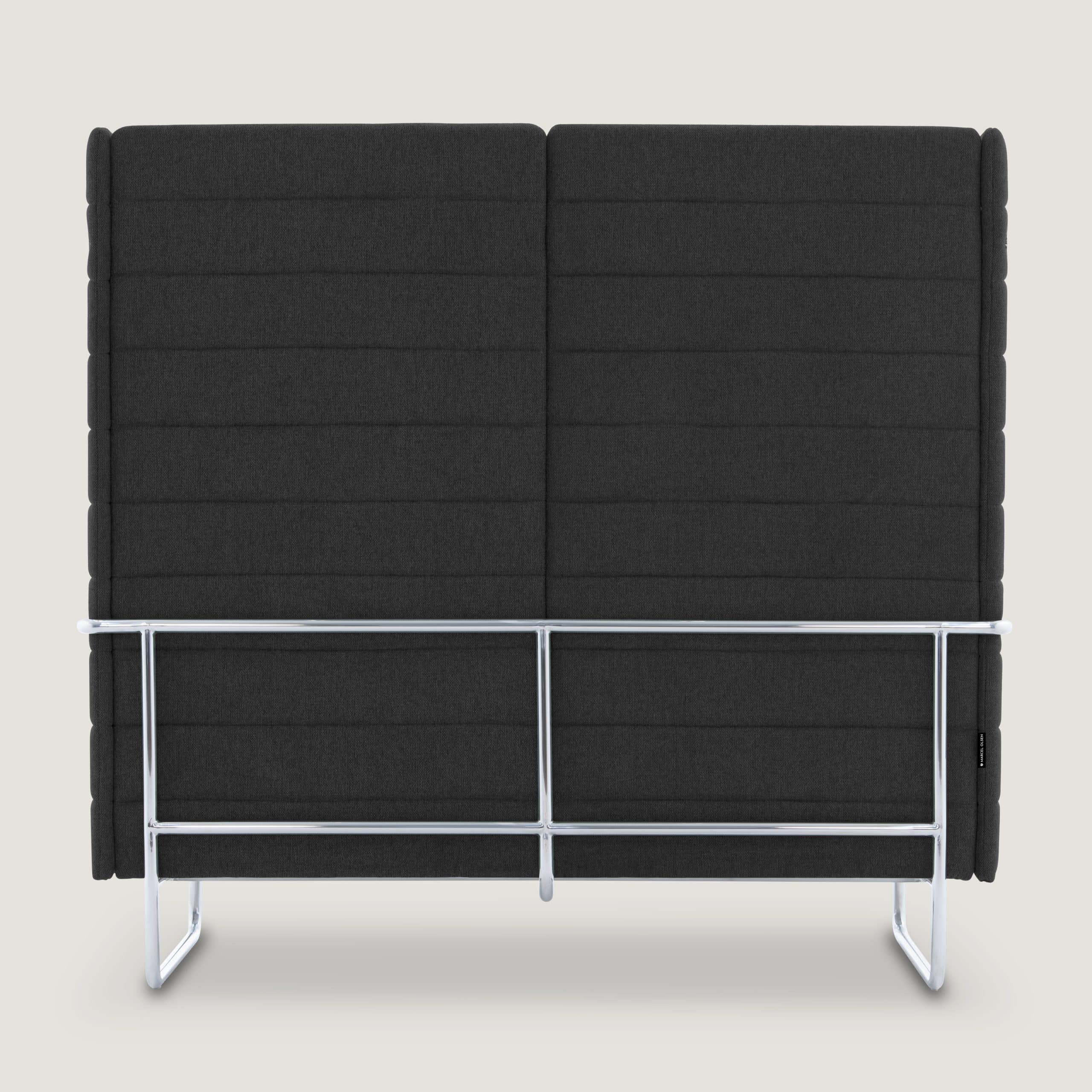 MO-150 High Back Upholstered Office Alcove Sofa (Black) – Modern Acoustic Privacy Seating - Marcel Olsen