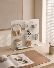 Metal Desk Pegboard Organiser - Outlet