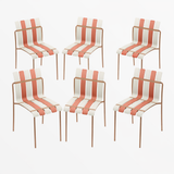 Ondara Outdoor Chairs – Set of 6 (Nude Beige & White) – Imperfect (Minor Cosmetic Marks) - Marcel Olsen