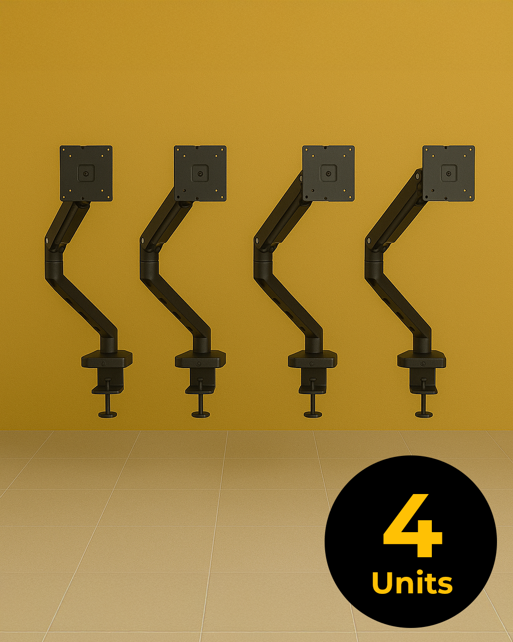 Monitor Arm Heavy-duty Gas Spring (Black) (4 Units) - Jacob Bek