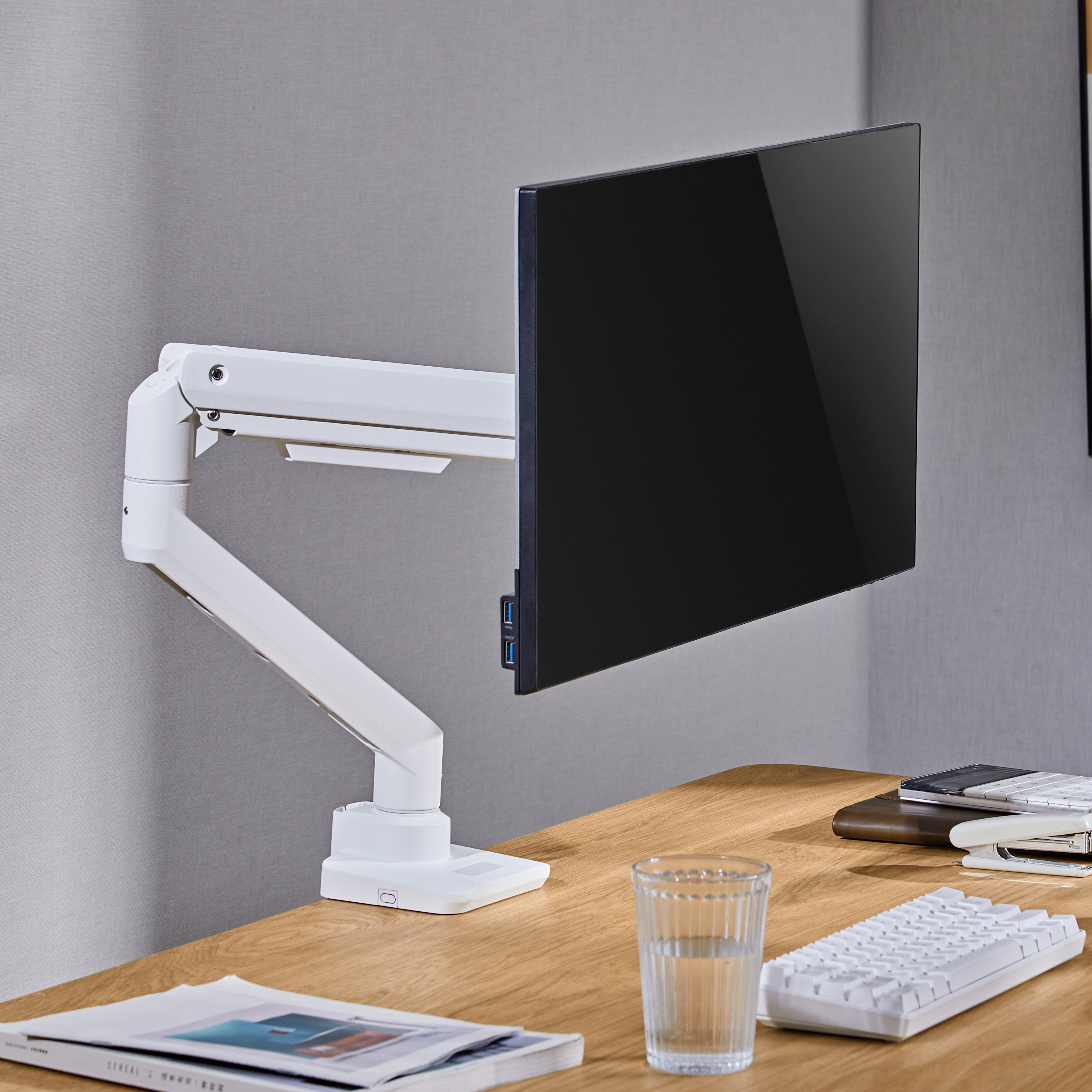 Suporte Simples para Monitor com Fixação para Secretária até 27" - Outlet