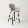 Nubbi Upholstered Bar Stool - Cloud Grey (Seat Height 61 cm - Low) (4 Units) - Marcel Olsen
