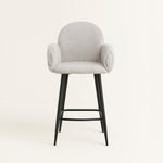 Nubbi Upholstered Bar Stool - Cloud Grey (Seat Height 61 cm - Low) (4 Units) Outlet Products - Marcel Olsen