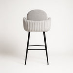 Nubbi Upholstered Bar Stool - Cloud Grey (Seat Height 61 cm - Low) (4 Units) Outlet Products - Marcel Olsen