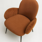 Nubbi Upholstered Bar Stool - Terracotta Brown (Seat Height 61 cm - Low) (4 Units) Outlet Products - Marcel Olsen