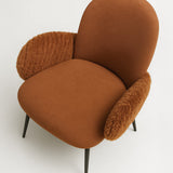 Nubbi Upholstered Bar Stool - Terracotta Brown (Seat Height 61 cm - Low) (4 Units) - Marcel Olsen