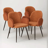 Nubbi Upholstered Dining Chair - Terracotta Brown (4 Units) - Marcel Olsen