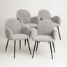 Nubbi Upholstered Dining Chair - Cloud Grey (4 Units) Outlet Products - Marcel Olsen