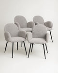 Nubbi Upholstered Dining Chairs – Set of 4 (Soft Cloud) – Outlet Outlet Products - Marcel Olsen