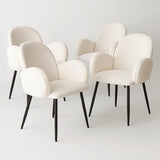 Nubbi Upholstered Dining Chair - Soft White (4 Units) - Marcel Olsen