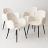 Nubbi Upholstered Dining Chair - Soft White (4 Units) Outlet Products - Marcel Olsen