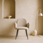 Nubbi Upholstered Dining Chairs – Set of 4 (Cloud Grey) – Outlet Outlet Products - Marcel Olsen