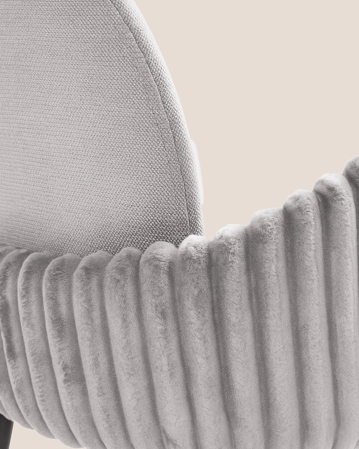 Nubbi Upholstered Dining Chair - Cloud Grey (4 Units) - Marcel Olsen