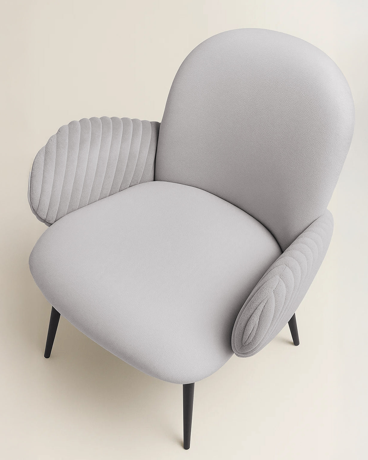 Nubbi Upholstered Dining Chairs – Set of 4 (Soft Cloud) – Outlet Outlet Products - Marcel Olsen