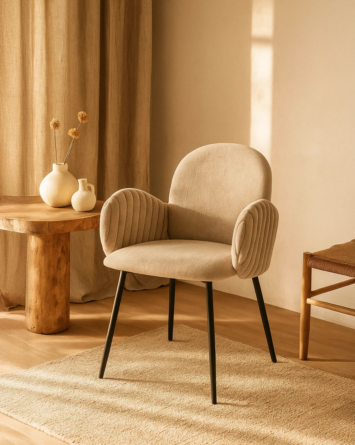 Nubbi Upholstered Dining Chair - Cloud Grey (4 Units) - Marcel Olsen