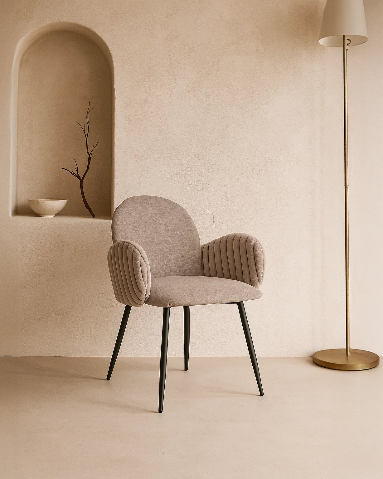 Nubbi Upholstered Dining Chair - Cloud Grey (4 Units) - Marcel Olsen