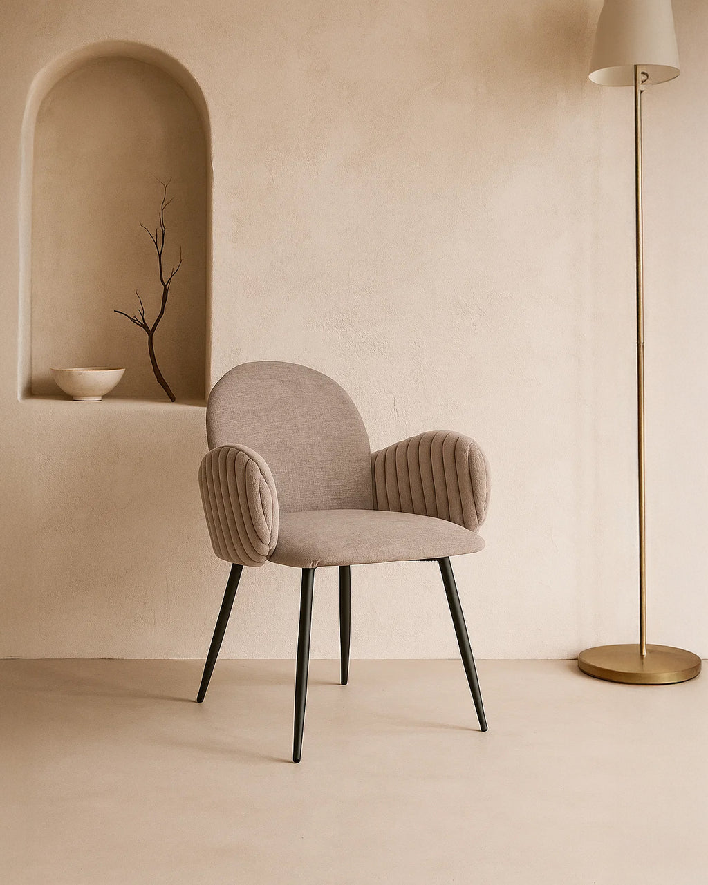 Nubbi Upholstered Dining Chairs – Set of 4 (Soft Cloud) – Outlet Outlet Products - Marcel Olsen