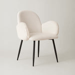 Nubbi Upholstered Dining Chair - Soft White - Marcel Olsen