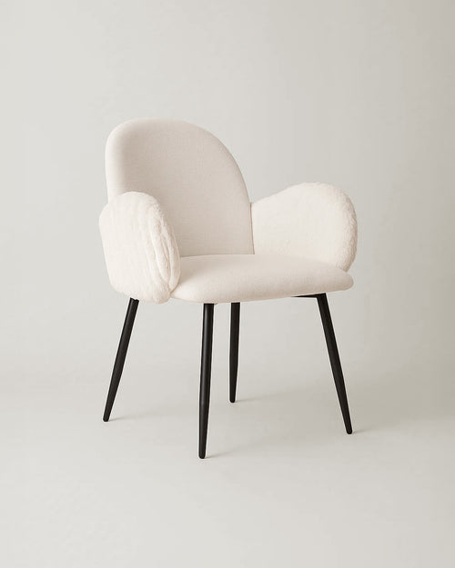 Nubbi Upholstered Dining Chair – Set of 2 (Soft White) – Outlet - Marcel Olsen