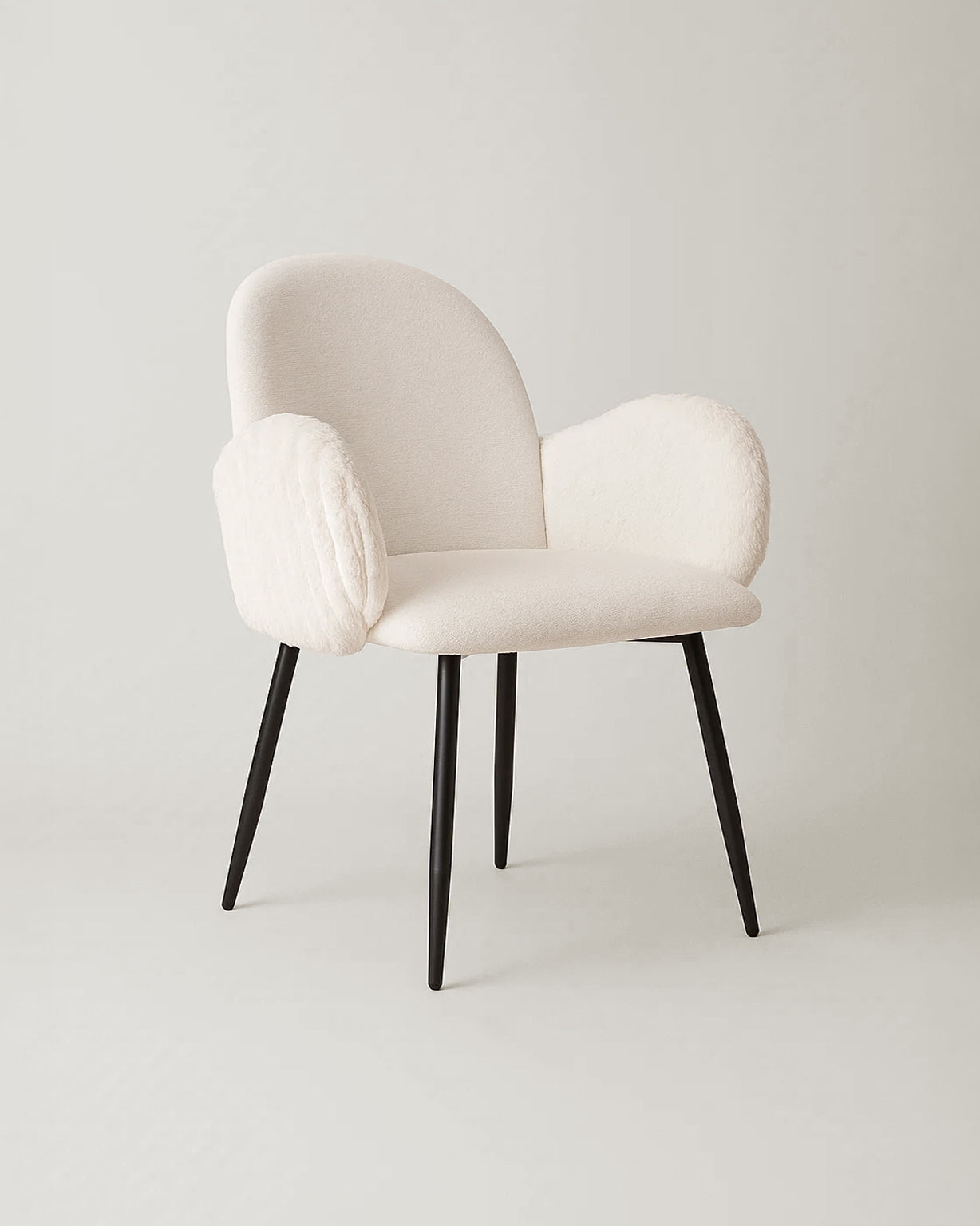 Nubbi Upholstered Dining Chair - Soft White (4 Units) - Marcel Olsen