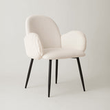 Nubbi Upholstered Dining Chair - Soft White (4 Units) - Marcel Olsen