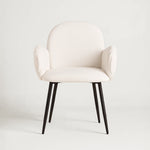 Nubbi Upholstered Dining Chair - Soft White - Marcel Olsen