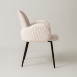 Nubbi Upholstered Dining Chair - Soft White (4 Units) - Marcel Olsen