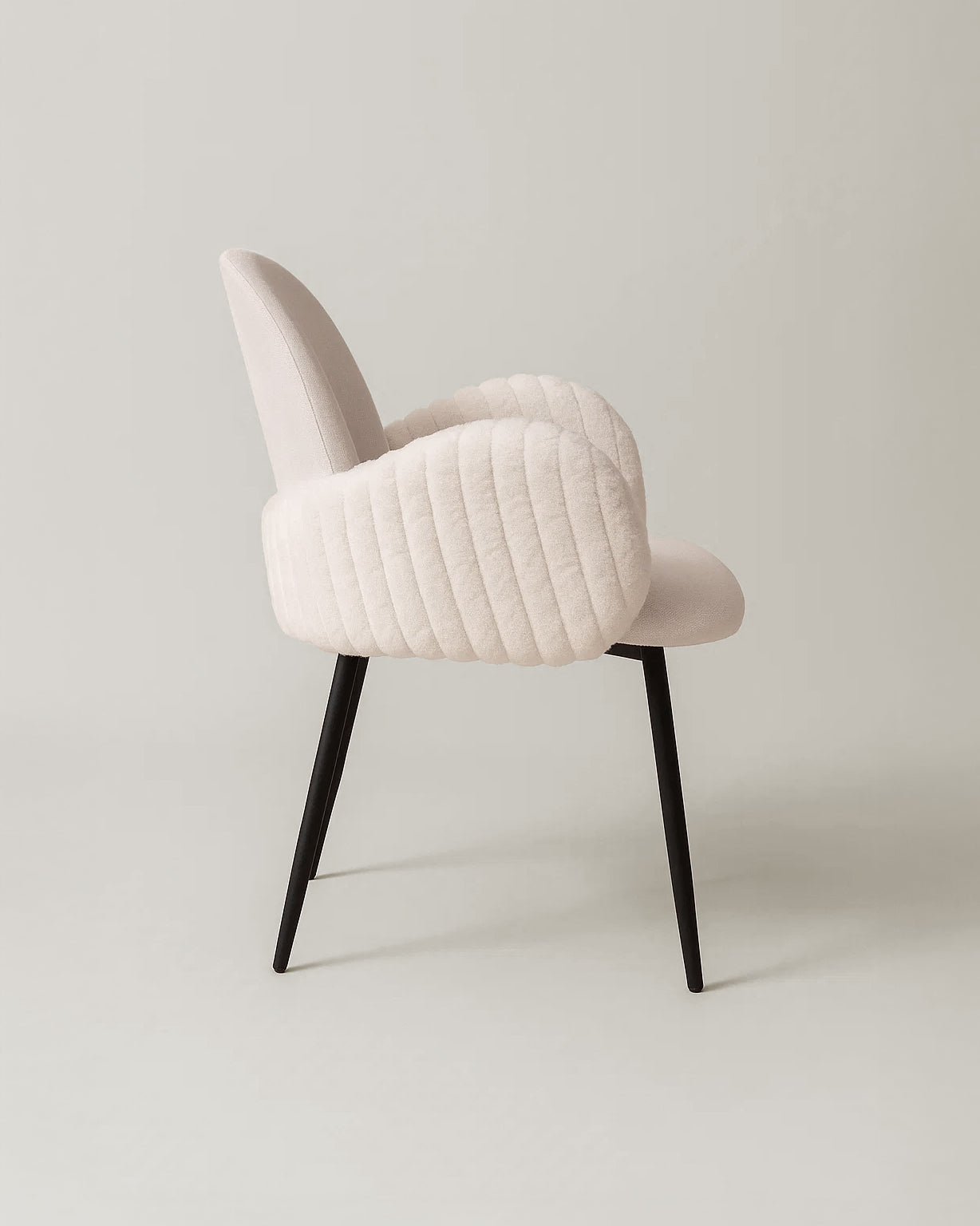 Nubbi Upholstered Dining Chairs – Set of 4 (Soft White) – Outlet Outlet Products - Marcel Olsen