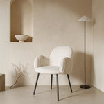 Nubbi Upholstered Dining Chair - Soft White - Marcel Olsen