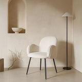 Nubbi Upholstered Dining Chair - Soft White (4 Units) - Marcel Olsen