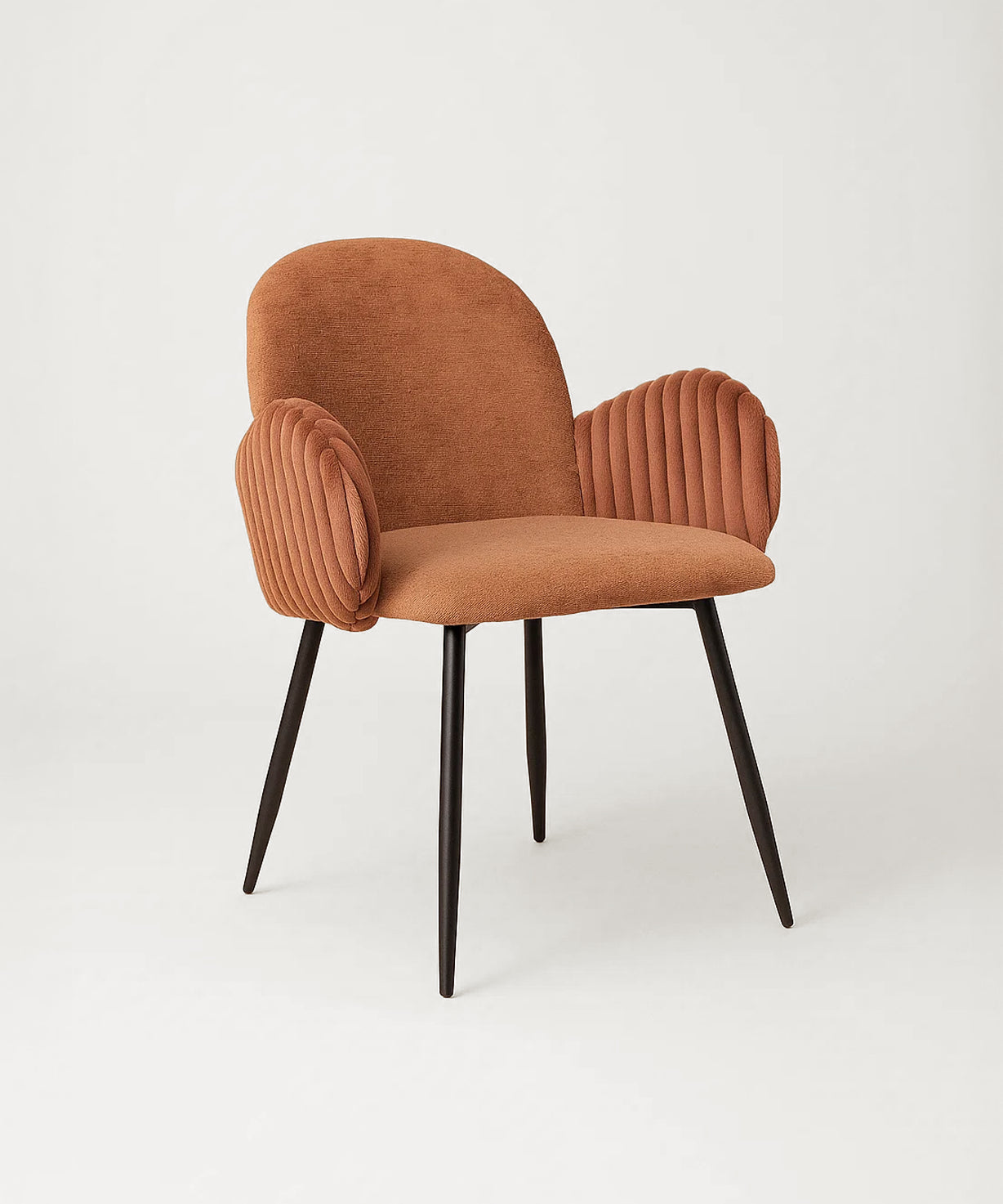 Nubbi Upholstered Dining Chair - Terracotta Brown - Marcel Olsen