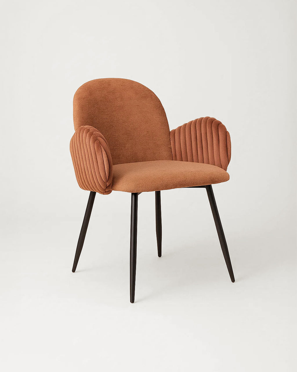 Nubbi Upholstered Dining Chairs – Set of 4 (Terracotta Brown) – Outlet Outlet Products - Marcel Olsen