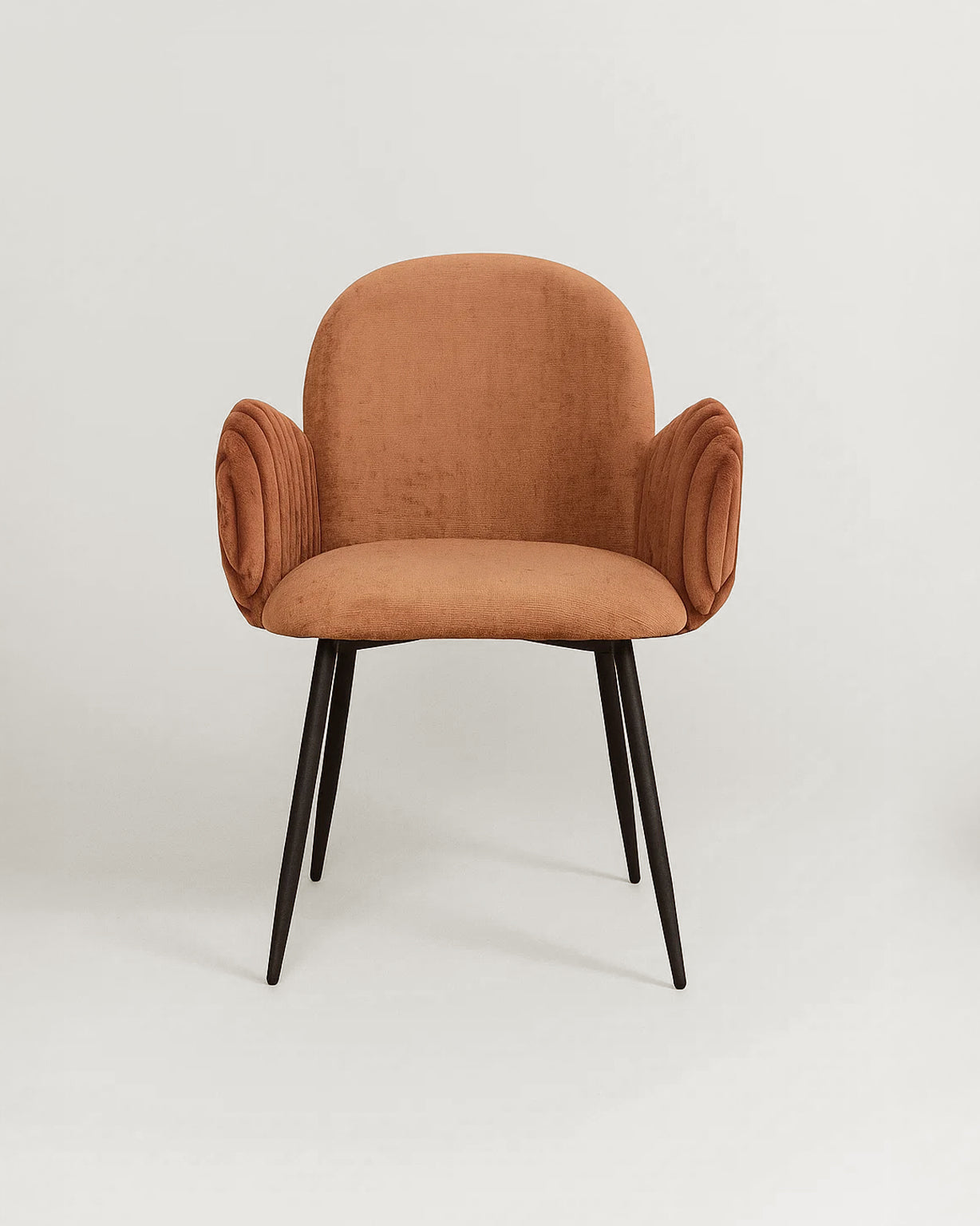 Nubbi Upholstered Dining Chairs – Set of 4 (Terracotta Brown) – Outlet Outlet Products - Marcel Olsen