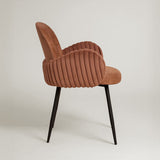 Nubbi Upholstered Dining Chair - Terracotta Brown (4 Units) - Marcel Olsen