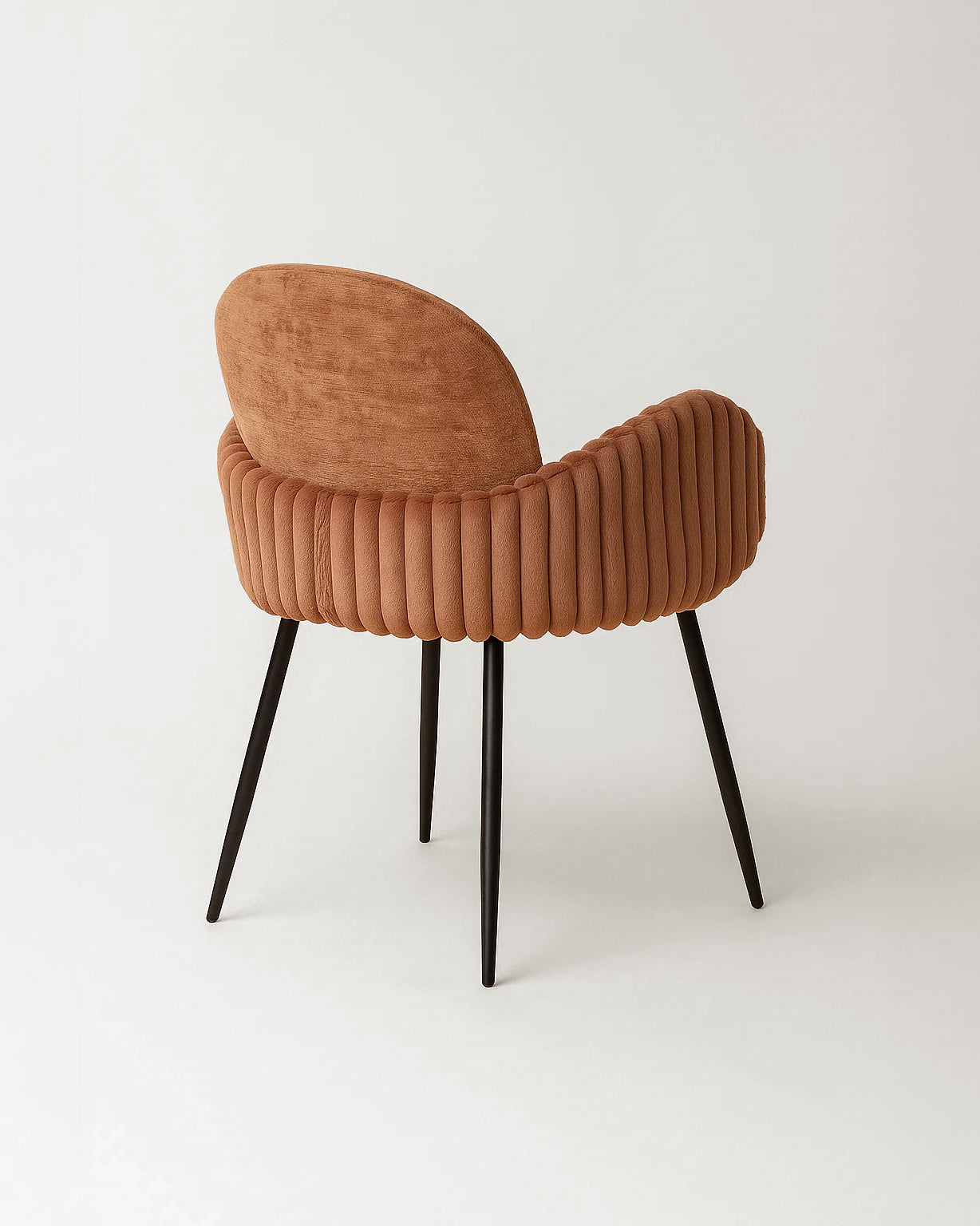 Nubbi Upholstered Dining Chairs – Set of 4 (Terracotta Brown) – Outlet Outlet Products - Marcel Olsen