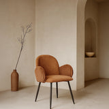 Nubbi Upholstered Dining Chair - Terracotta Brown (4 Units) - Marcel Olsen