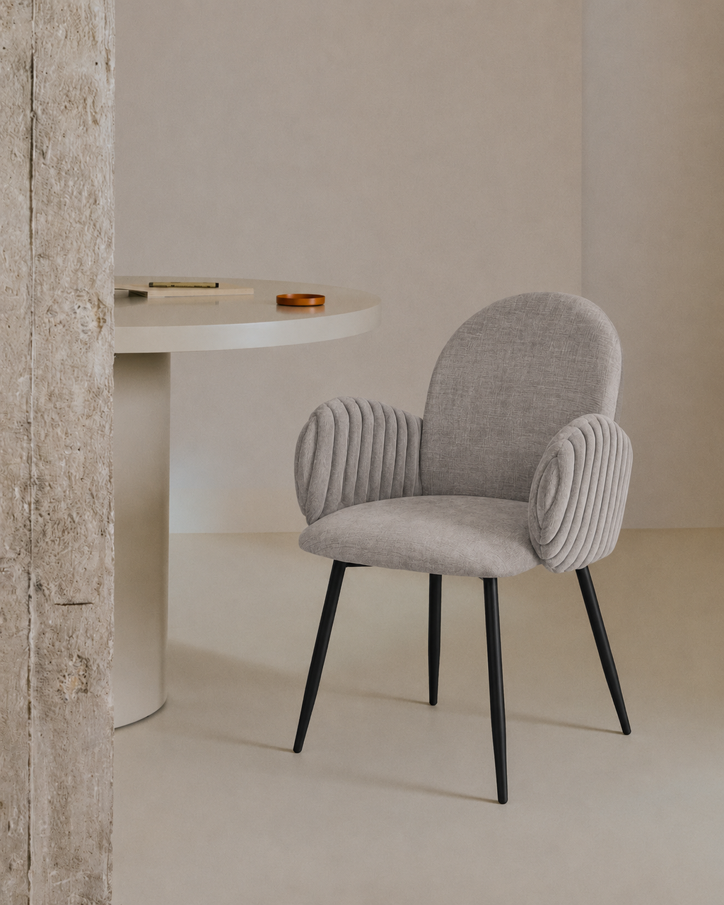 Nubbi Chaise de salle à manger rembourrée – Lot de 2 (Nuage Doux) – Déstockage
