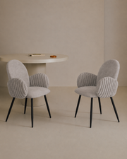 Nubbi Chaise de salle à manger rembourrée – Lot de 2 (Nuage Doux) – Déstockage