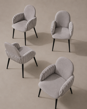 Chaises de salle à manger rembourrées Nubbi – Lot de 4 (Nuage Doux) – Déstockage