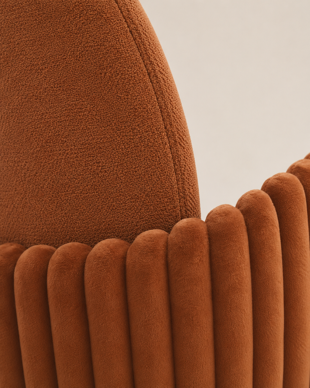 Chaise de salle à manger rembourrée Nubbi – Lot de 2 (Marron terracotta) – Outlet