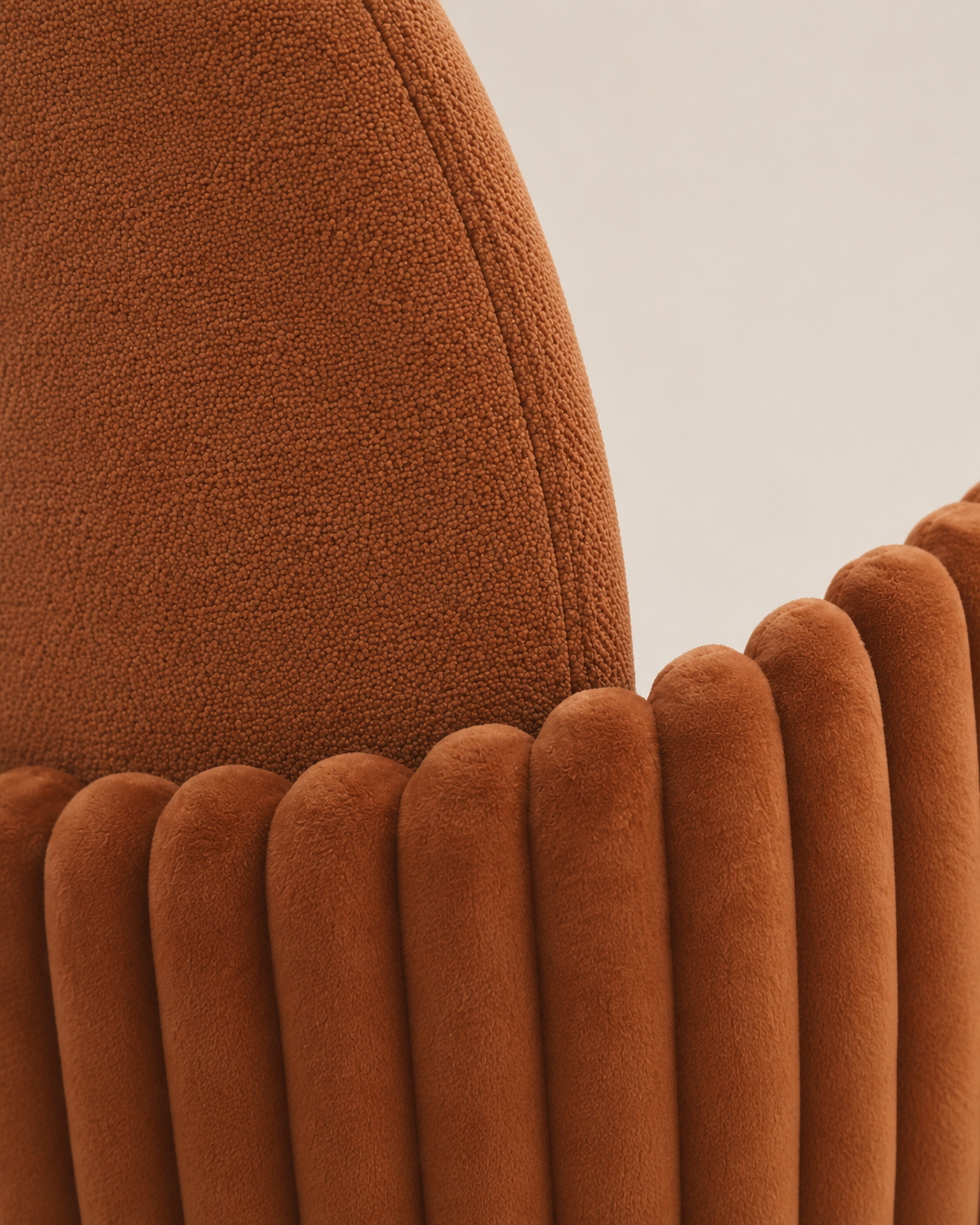 Chaise de salle à manger rembourrée Nubbi – Lot de 2 (Marron terracotta) – Outlet