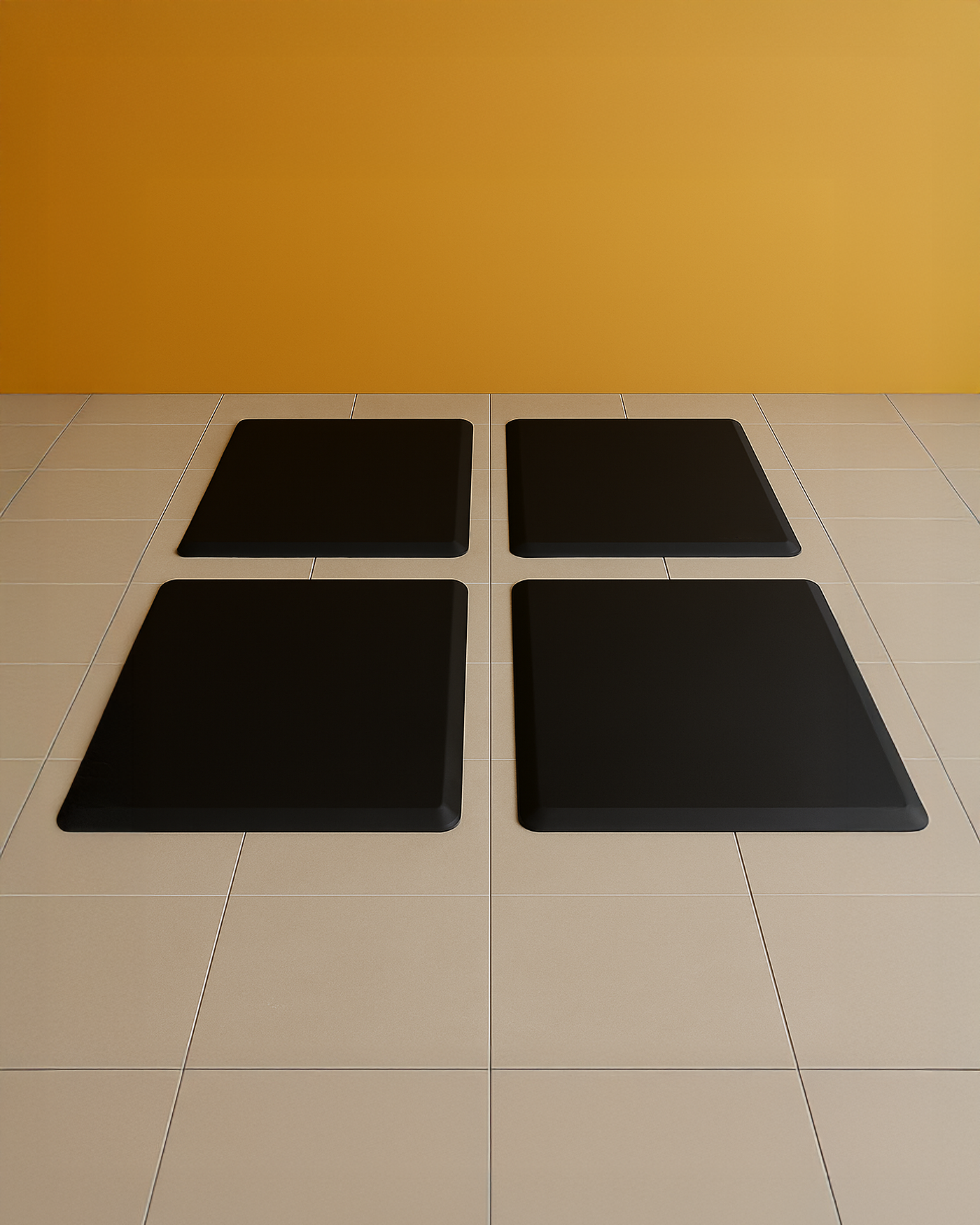Office Chair Floor Protector Standing Desk Mat (Cushioned) (4 Units) Accessories - Jacob Bek
