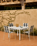 Ondara Outdoor Chairs – Set of 4 (Zebra Black & White) – Outlet - Marcel Olsen