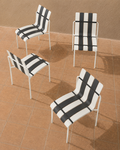 Ondara Outdoor Chairs – Set of 4 (Zebra Black & White) – Outlet - Marcel Olsen