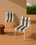Ondara Outdoor Chairs – Set of 2 (Zebra Black & White) – Outlet - Marcel Olsen