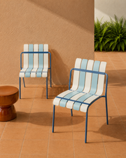 Ondara tuinstoelen – set van 2 (sea blue & wit) – outlet